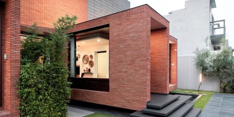 Indian house showing bricks